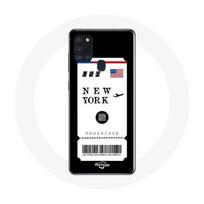 Coque Samsung Galaxy A21S Billet d'avion new york