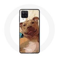 Coque Samsung Galaxy A12 American Pit Bull Terrier Marron ruda