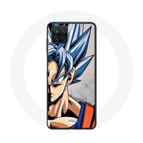 Coque Samsung Galaxy A12 Anime Dragon Ball Goku Cheveux bleu