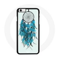 Coque Iphone SE- 5/5S Attrape rêve bleu beau sommeil douceur tendresse cœur protection indien plume
