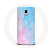 Dėklas, skirtas Samsung Galaxy A6 2018 Mėlynas rožinis fonas