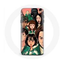Coque pour Samsung Galaxy j7 2017 Squid Game Affiche personnages Fanart