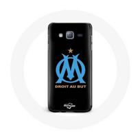 Coque pour Samsung Galaxy j7 2016 Logo Olympique de Marseille Fond Noir