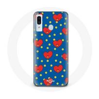 Coque pour Samsung Galaxy A20e BTS Bangtan Garçons BT21 TATA de V Fond Bleu