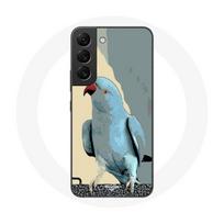 Coque pour Samsung Galaxy S21 FE Perruches perroquets Bleu mėlyna