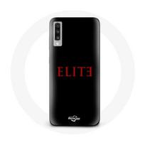 Coque pour Samsung Galaxy A70 Elite Saison 5 Logo Rouge Fond Noir