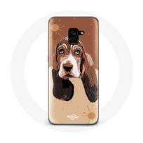 Coque pour Samsung Galaxy A8 Plus Basset Hound chien visage