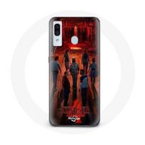 Coque pour Samsung Galaxy A20e Stranger Things Affiche Equipages Fan Art Saison 4