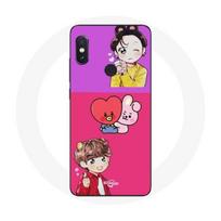 Coque pour Xiaomi Redmi Note 5 Pro BTS BT21 Cooky Et Tata Bangtan V Et Jungkook Fanart