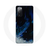 Coque pour Samsung Galaxy S20 FE Nuages de fumée multicolore de bleu gris et noir sur fond noir