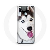 Coque pour Samsung Galaxy A20e Husky Blanc de Sibérie Yeux Bleus