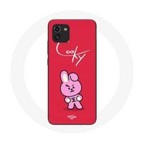 Coque pour Samsung Galaxy A03 BTS Bangtan Garçons BT21 Cooky Fond Rouge raudona