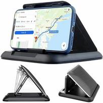 Carbon Fiber Car Phone Holder Dashboard Universal 3 To 7 Inch Mobile Phone Clip Mount Bracket for IPhone XR XS MAX GPS Stand juoda