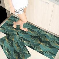 Madingas paprastas šiaurietiško stiliaus virtuvės grindų kilimėlis Buitinis kilimas ilgos juostos durų kilimėlis Modernus namų dekoras 40cmx60cm 40cmx120cm gray