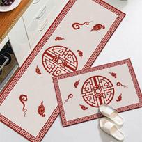 Thin Long Kitchen Mat Anti Slip Kitchen Area Rugs Hallway Bedroom Door Floor Mats Mall Bathroom Entrance Doormat Red Carpet 40cmx60cm 1pc