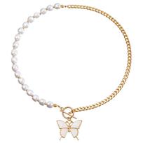 Women Imitation Pearl Bead Chain Choker Bead Jewelry Gifts