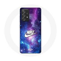 Coque - Maniacase - Samsung Galaxy A52 5G - Nike Logo Blanc - Silicone - Souple juoda