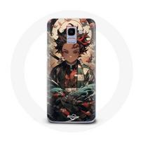 Case - Maniacase - Samsung Galaxy A6 2018 - Demon Slayer Tanjiro - Soft - Black