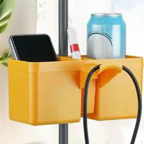 Desktop Storage Box Table Display Stand Makeup Holder Compartment Pencil Organizer orange
