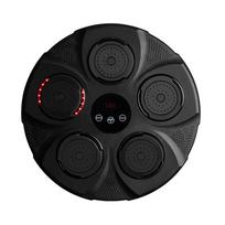 Išmaniosios muzikos bokso aparatas, reaguojantis į sieną. red light juoda