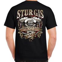 2023 Sturgis motociklų ralio RUSTIC juostelėmis puošti variklio Unisex marškinėliai S