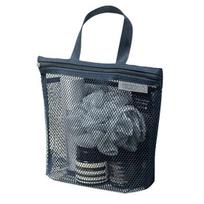 Mesh Toiletry Bag with Portable Handle Zipper Quick Drying Heavy Duty Large Capacity Shower Travel Makeup Organizer Bag tamsiai mėlyna spalva