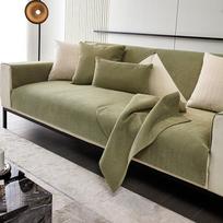 Herringbone Pattern Chenille Sofa Cushion Spring and Summer Four Seasons Universal Non-Slip Cover Cloth Leather Sofa Cover Cushion Backrest 70cm*70cm gray