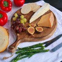 35,56 cm Medienos pjaustymo lenta virtuvei Pjaustymo lenta virtuvei Apvali pjaustymo lenta su rankena Serviravimo lenta Picos lėkštė