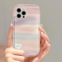 Love Heart Phone Case For iPhone 11 Case iPhone 15 14 Pro Max 12 13 XR XS X 7 8 15 Plus SE SE3 Soft Shockproof Transparent Cover For iPhone 14 Plus white
