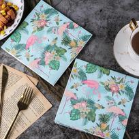 Vienkartinė vakarėlio servetėlė, dvisluoksnė 20 vnt. / pakuotė Flamingo Print 20Pcs gray