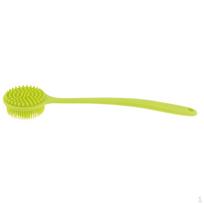 Comfortable Long Handle Silicone Massage Brush Back Scrubber Exfoliating yellow