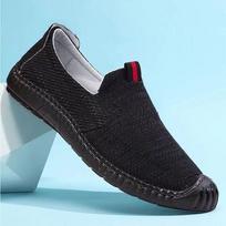 Slip-on Lazy Shoes Vyriški madingi želė medvilniniai batai lengvi ir patogūs su visais kvėpuojančiais plokščiais laisvalaikio batais 39 juoda