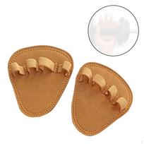 Lifting Grip Pads Palm Guards Workout Gloves Protectors for Gym Weightlifting Brown microfiber brown