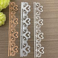 Širdelės Nėriniai Metaliniai Iškirpimo Trafaretai „Pasidaryk Pats“ Scrapbooking Reljefinis Folderis Trafaretas Nuotraukų Albumas Dekoratyvinis dies white