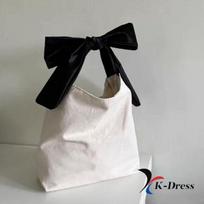 Juostelės Eco krepšys, „Ballet Core“ drobės peties krepšys 22x29x4cm kreminė