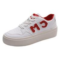 Spring New Flat Sneakers Women's Hong Kong Style Casual Low-Top White Shoes for Students Korean Style Trendy Women's Shoes 35