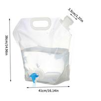 Camping Water Bag With Faucet Folding Water Storage Containers Portable 5/10L Water Bucket Collapsible Water Pouch Camp Supplies 10L1 white