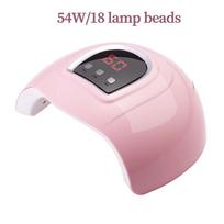 Profesionali 54W UV LED nagų lempa, išmanioji indukcija, USB laidas, namų naudojimui, nagų gelio lakas džiovintuvas USB rožinė