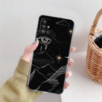 „Moon Tarot Totem“ dėklas, skirtas „Samsung Galaxy A51 A21s A52 A71 A12 A31 A41 A32 A02s M31 A11 A72 M51 M30s“ permatomas telefono dangtelis, pilnas Samsung A91 gray