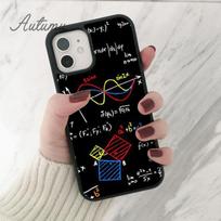 Complex Formula Math Science Phone Case for iPhone 11 12 13 14 Pro Max mini X XR XS SE 2020 6 7 8 Plus Galaxy S21 S22 shell Samsung S22ultra gray