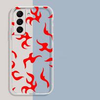 Flame Graph Phone Case For Samsung Galaxy S10 S10e S8 S9 Plus S7 A70 Edge Note10 Transparent Cove S10 plus white