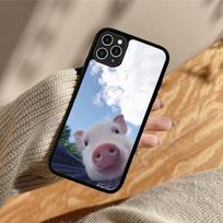 Mielas Pig telefono dėklas, silikoninis PC+TPU dėklas, skirtas iPhone 11 12 13 Pro Max 8 7 6 Plus X SE XR Hard Fundas iphone 14
