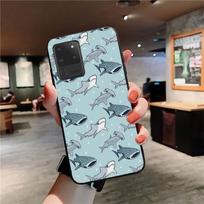 Lovebay Cute Shark Pattern Letters telefono dėklas, skirtas Samsung S20 lite S21 S10 S9 plus, skirtas Redmi Note8 9pro, skirtas Huawei Y6 dangčiui Samsung S20 lite