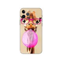 Gražaus žirafos gyvūno dėklas telefonui iPhone 5 5s 2020se 6 6s 7 8 plus x 10 XR XS 11 12 13 mini pro MAX juodas tpu galinis dangtelis iphone 5 5S SE 2016
