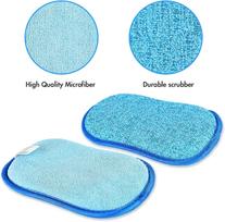 2 pak. 6 spalvų universalios šveitimo kempinės virtuvei, 2PCS blue