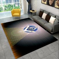 Masonic Freemason Illuminati Ring Area Rug,All Seeing Eye Carpet Rug for Living Room Bedroom Doormat Decor,Non-slip Floor Mat 40x60cm(15x23in)