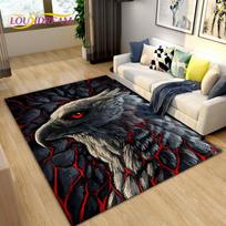 3D Printed Eagle Hawk Series Area Rug Large,Carpet Rug for Living Room Bedroom Sofa Doormat Decoration,kids Non-slip Floor Mat 40x60cm