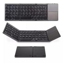 Nešiojama su „Bluetooth“ suderinama mini klaviatūra Belaidė sulankstoma „trackpad“ klaviatūra, suderinama su „iOS“. juoda