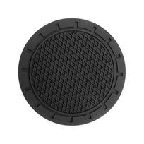 Car Cup Coaster Anti-deform Groove Pattern PVC Anti-slip Round Bendable Car juoda