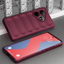 KEYSION Shockproof Case for Realme GT 6T Neo 6 SE Anti-skid Soft Silicone Phone Back Cover for OPPO Realme GT Neo 6 SE Neo6 6T for Realme GT Neo 6 SE vyno raudonos spalvos